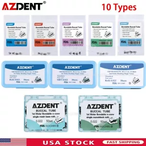 AZDENT Ortodoncia Dental 1er Molar Tubos Bucales Adhesivos No Conv MBT/Roth.022 - Imagen 1 de 34