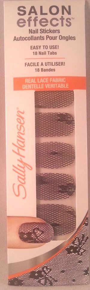 Pegatinas para uñas Sally Hansen efectos salón 846 encaje negro pequeño COMPRA 2 OBTÉN 3 GRATIS  Foto 1 de 1