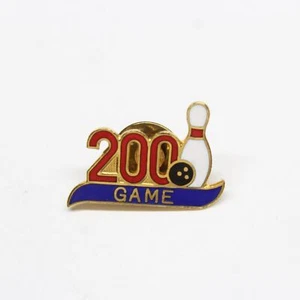 200 Game Bowling Pin Lapel Enamel Collectible - Picture 1 of 3
