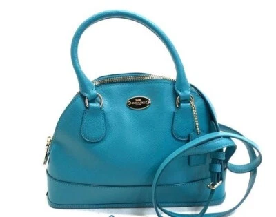 Bolso Bandolera Coach Mini Cora Domed Cartera Cadete Azul Turquesa Aqua Foto 1 de 4