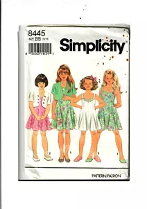 Simplicity 8445 Sewing pattern Kids DRESS JUMPSUIT JACKET Size 12-14 Uncut, FF - Picture 1 of 2