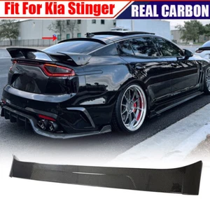 REAL CARBON FIBER Rear Roof Spoiler Top Window Wing For Kia Stinger 2018-2023 - Picture 1 of 19