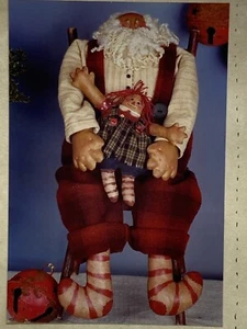 VTG Mr. Jolly Santa Primitive Doll Pattern Reets Rags to Stitches 18" & Rag Doll - Picture 1 of 4