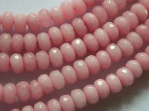 Faceted 5x8mm Pink Morganite Abacus Gemstone Rondelle Loose Beads 15" Strand - Picture 1 of 6