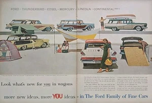 1958 Vintage Ford Cars: Thunderbird, Edsel, Mercury, Lincoln, Continental Ad - Picture 1 of 1