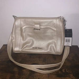 ellen tracy handbag Purse Crossbody New With Tags! Metallic Gold Color! - Picture 1 of 5