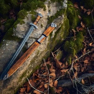 Hand Forged Damascus Viking Sword, Offa of Angel's Legendary Medieval Weapon - Picture 1 of 4