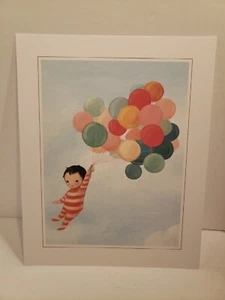 EMILY WINFIELD MARTIN DREAM ANIMALS 8" X 10" ART PRINT BOY BALLOONS WONDERFUL - Picture 1 of 2