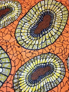 African Print Fabric, Ankara Wax  in  6 Yards - Picture 1 of 3