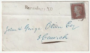 1848 BARNSBURY N O (4 YEARS BEFORE FELDMAN) PMK COVER TO J & G OLIVER IN HAWICK - Picture 1 of 2