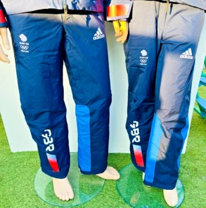TEAM GB SKIING TROUSERS ADIDAS SNOW PANTS BOTTOMS BLUE MEN WOMEN XS S M L XL XXL - Picture 1 of 18