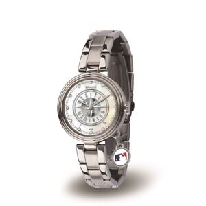 Seattle MLB Baseball Mariners Charm Watch with Stainless Steel Band