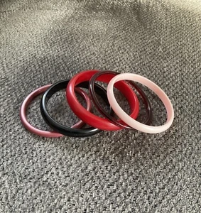 Konvolut 5 Armreif Armbänder Rosatöne Vintage 60er-80er Jahre - Bild 1 von 6