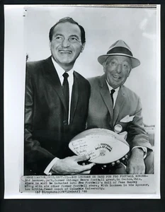 Sid Luckman & Lou Little 1965 NFL Hall of Fame Induction Press Photo Columbia  - Picture 1 of 2