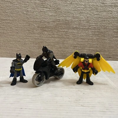 DC Comics Batman & Robin Motocicleta Imaginext Fisher Price Figura Super Hero Lote Foto 1 de 4