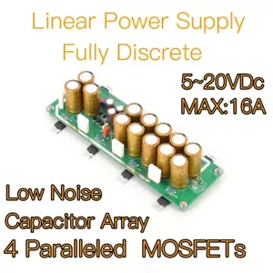 LPS-Sigma11-Pro Alimentatore lineare completamente discreto (5-20VDC-16A) KIT FAI DA TE & scheda - Foto 1 di 15
