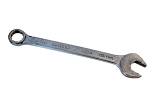 Matco Tools USA WM15C2 15mm Metric Combination Wrench 12 Point Chrome - Foto 1 di 8
