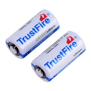 2pcs Trustfire CR123A 85177 Lithium Batteries 3V Battery 1400mAh Cell EXP 2035 - Picture 1 of 9