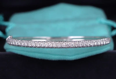 Brazalete Brazalete Tiffany & Co Platino Etoile 3 Filas Pavé 4.00ct Diamantes 7" $33000 Foto 1 de 4