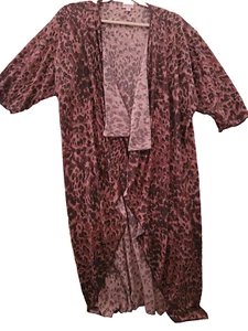 LuLaRoe Shirley Pullover Damen S lila Animal Print Kimono Cardigan Lagenlook - Bild 1 von 7