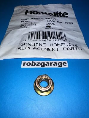 GENUINE HOMELITE TRIMMER BRUSH CUTTER LEFT HAND GEAR HEAD LOCK NUT 04277 —B28 - Image 1 of 3