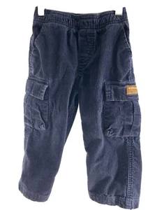Pantalones Osh Kosh Niño Talla 3T Azul Pana Cintura Elástica Bolsillos Carga - Imagen 1 de 7