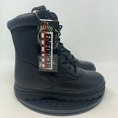 Botas femininas Bates Enforcer tamanho 7.5 couro preto combate militar - Imagem 1 de 4