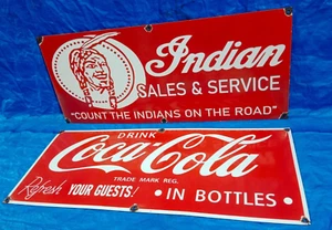 2 Porcelain Enamel Sign, More Details In Description - Picture 1 of 5