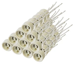 50x GU10 Lampen Fassung mit Aderendhülsen Sockel Halogen LED Fassungen 50 Stück - Bild 1 von 3