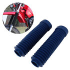 Blue Stretchable Aging Resistant Tough Rubber Sleeve Tube Boot-1 Pair Front Fork