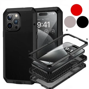 Étui Gorilla pour iPhone 15 14 13 12 11 X XS XR Pro Max SE housse métallique robuste - Photo 1 sur 46
