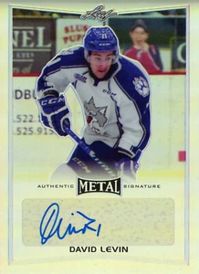 LEAF 2015-16 METAL DAVID LEVIN #BA-DL1 SILVER PRISMATIC AUTOGRAPH CARD - Bild 1 von 2