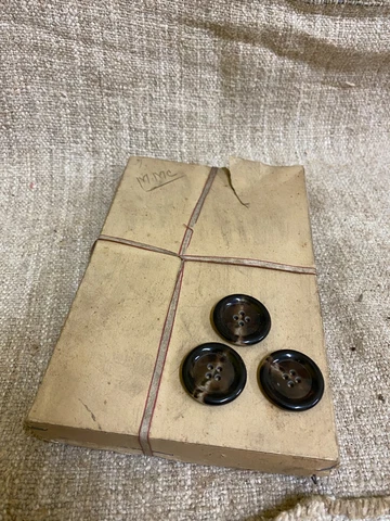 Antique vintage brown beige plastic buttons 125 pcs  made in Slovakia Cover