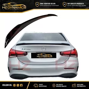 PER MERCEDES CLASSE A BERLINA V177 AMG POSTERIORE NERO LUCIDO BAGAGLIAIO SPOILER LABBRO ALA 2018 - Foto 1 di 14