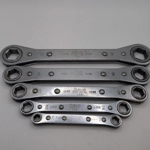 Snap-on Tools USA 6pt 5pc Metric Ratcheting Box Wrench See Size Info Below RBM - Foto 1 di 8