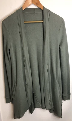 SPLENDID Women’s XS Drape Tunic Cardigan Jacket Green Stretch Open Front - Image 1 of 4