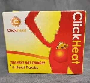 Calentadores de manos Click Heat REUTILIZABLES paquete de 3 almohadillas térmicas pequeñas tamaño de bolsillo - Imagen 1 de 4