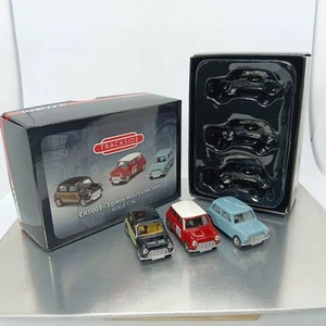 Corgi 1/76 CR03-3 TRACK SIDE Miniature Car 3-Piece Mini Collection Classic Mini - Picture 1 of 5