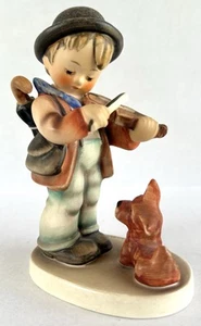 Hummel Puppy Love Figurine 5" Boy With Violin & Dog TMK3 West Germany - Picture 1 of 10