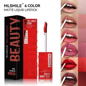 Waterproof Matte Liquid Lipstick 6 Colors Long Lasting Non-Stick Cup - Picture 1 of 14