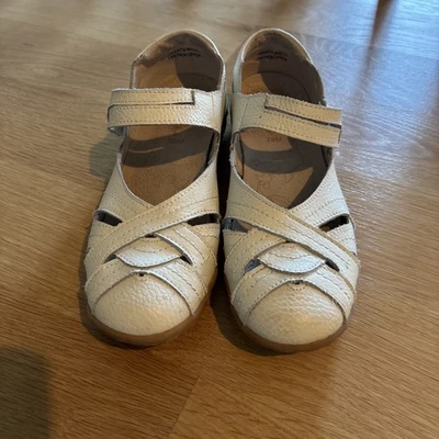 Spring Step white Leather Luvett Mary Janes Flat Shoes Women's Size 8 / 39 - Image 1 of 4