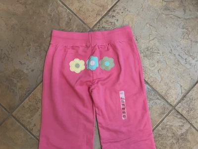 Gap Kids NWT Girls 14- 16 XXL Pink flower sweatpants VINTAGE !! - Image 1 of 3