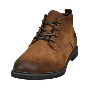 Bugatti Mens Cognac Brown Zip With Lace Ankle Boots 335 AHE32-5900 Free P&P - Picture 1 of 7