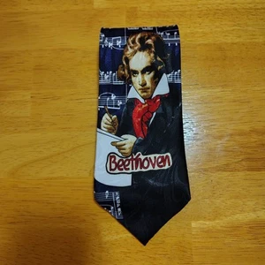 Vintage Classical Music Necktie Music Teacher Beethoven Piano Band Orchestra 61” - Picture 1 of 4