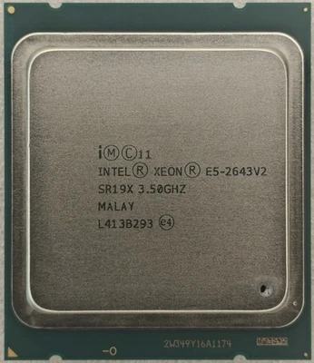 Intel Xeon E5-2643 V2 LGA2011 Server CPU Processor SR19X 6Core 12Threads 3.5GHz - Image 1 of 2