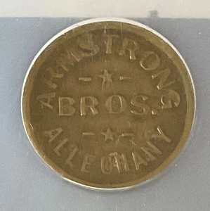 c.1908 Armstrong Bros. Trade Token - Alleghany, California | BUONO PER 10 ¢ - Foto 1 di 3