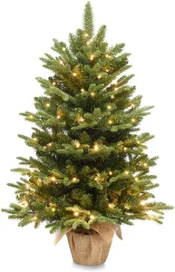 Somikis Mini Albero di Natale Artificiale Premium 3ft Pre-Lit con 85 Luci LED - Foto 1 di 7