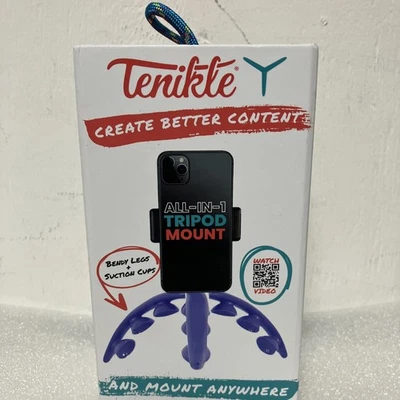 Tenikle 360 - Flexible Tripod, Bendable Suction Cup, Camera & Phone Holder - New - Image 1 of 4