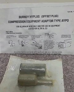 Burndy AYPO3/0 HYPLUG Alunimum Compression Offset Adapters for # 3/0 Wire NIP - Picture 1 of 6