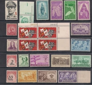 US lot of 23 singles & PL block #1271 -5¢ Settlement of Florida, postage due MNH - Imagen 1 de 1